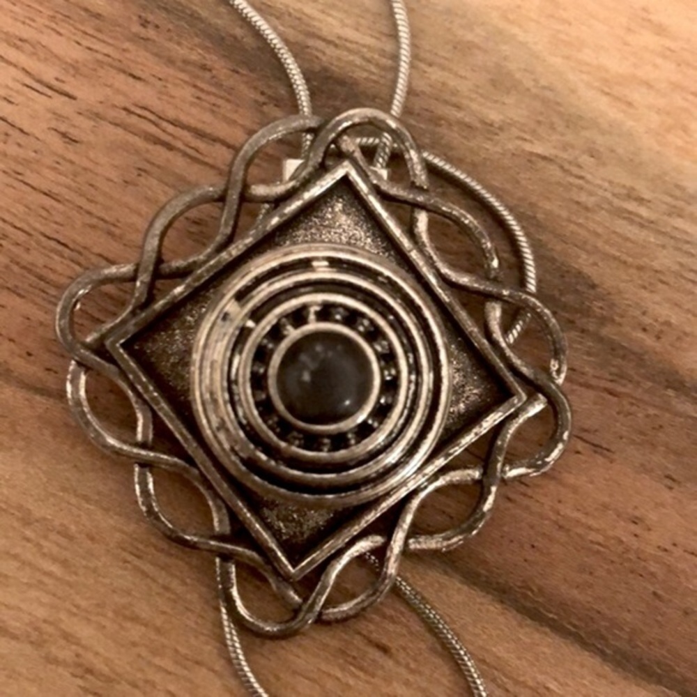 Adjustable Silver Snap On Button Bead Necklace - image 7